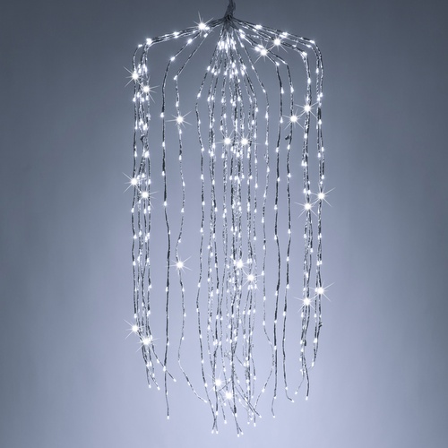 36" Silver Falling Willow Lighted Branches, Cool White LED Twinkle Lights, 1 pc