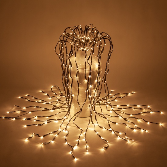 36" Brown Falling Willow Lighted Branches, Warm White LED Lights, 1 pc
