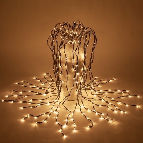 36" Brown Falling Willow Lighted Branches, Warm White LED Lights, 1 pc