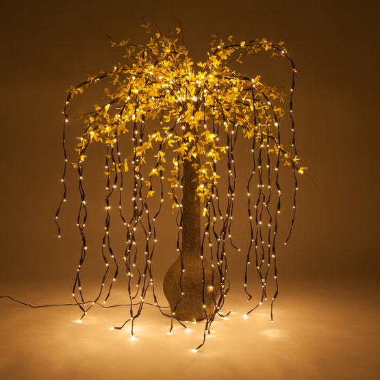 36" Brown Falling Willow Lighted Branches, Warm White LED Lights, 1 pc