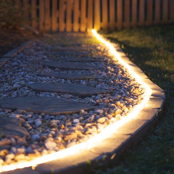 18' Warm White LED Rope Light, 2 Wire 1/2", 120 Volt