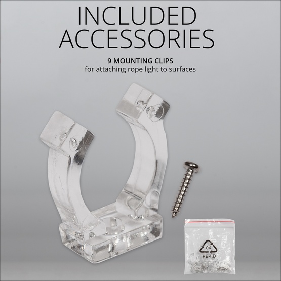 18' Blue Rope Light, 2 Wire 1/2", 120 Volt