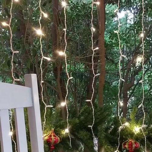 150 Warm White SoftTwinkle LED Curtain Lights