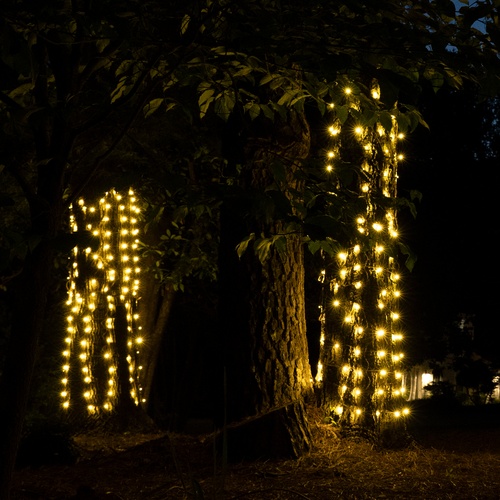 2' x 6' LED Trunk Wrap Lights - 100 Warm White Lamps - Green Wire