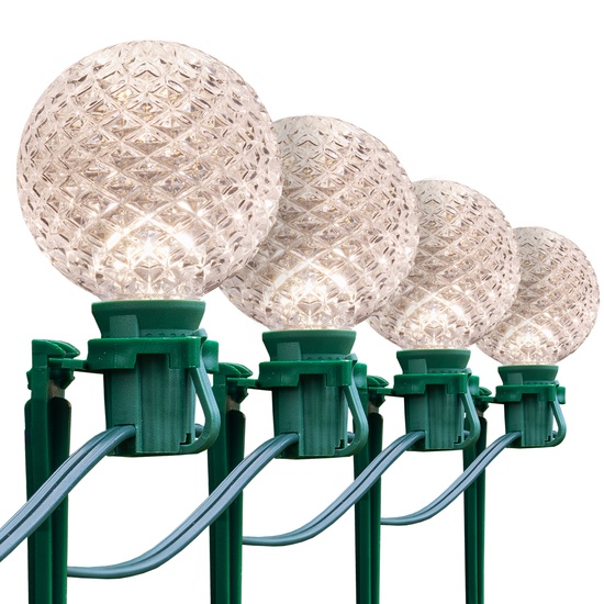 G50 Warm White OptiCore LED Garden Pathway Lights, 25 Lights, 7.5 Inch Stakes, 25'