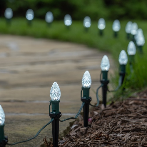 Christmas Pathway Lights C7 Cool White Opticore Christmas LED Pathway