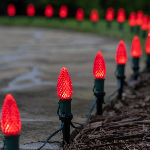 Christmas Pathway Lights C9 Red Opticore Christmas LED Pathway Lights