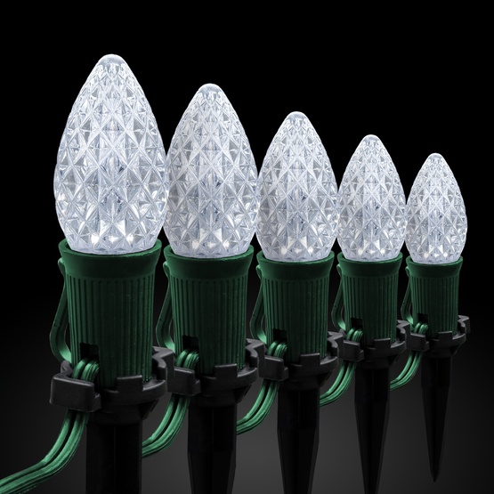 Christmas Pathway Lights C7 Cool White Opticore Christmas LED Pathway