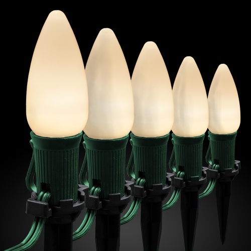 Christmas Pathway Lights C9 Warm White Smooth Opticore Christmas LED