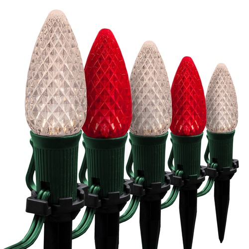 Christmas Pathway Lights C9 Warm White / Red Opticore Christmas LED