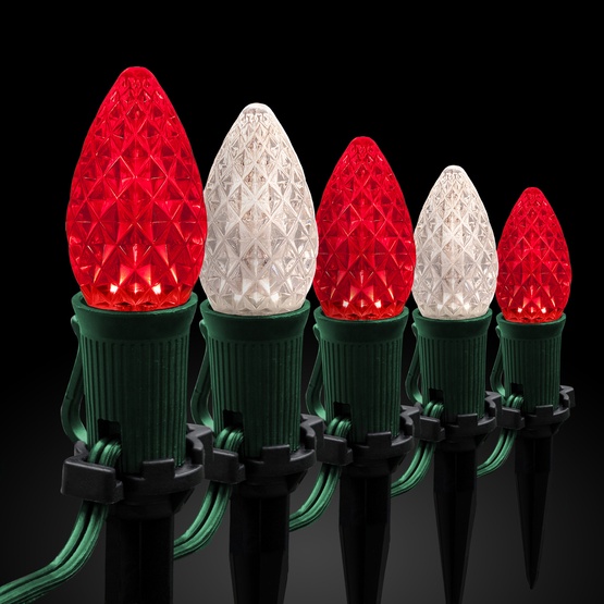 Christmas Pathway Lights C7 Warm White / Red Opticore Christmas LED