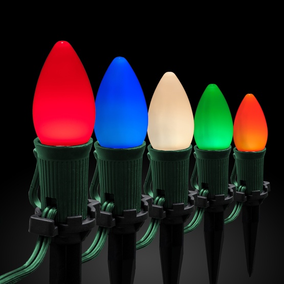 Christmas Pathway Lights C7 Multicolor Smooth Opticore Christmas LED