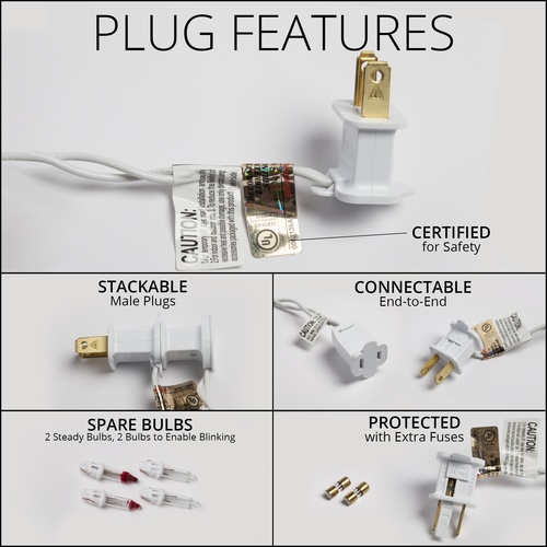 Christmas Mini Lights Commercial 150 Clear Christmas Mini Lights, 6" Spacing, White Wire