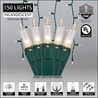 150 Clear Icicle Lights - Green Wire