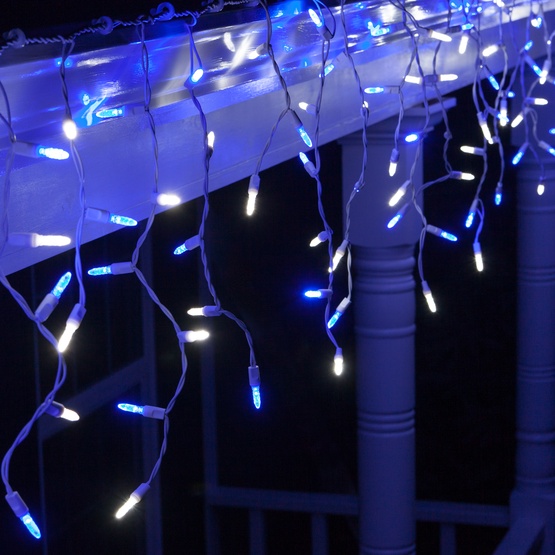 70 M5 Blue and White LED Icicle Lights