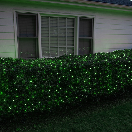 150 Green Mini Net Lights on Green Wire, 4' x 6'