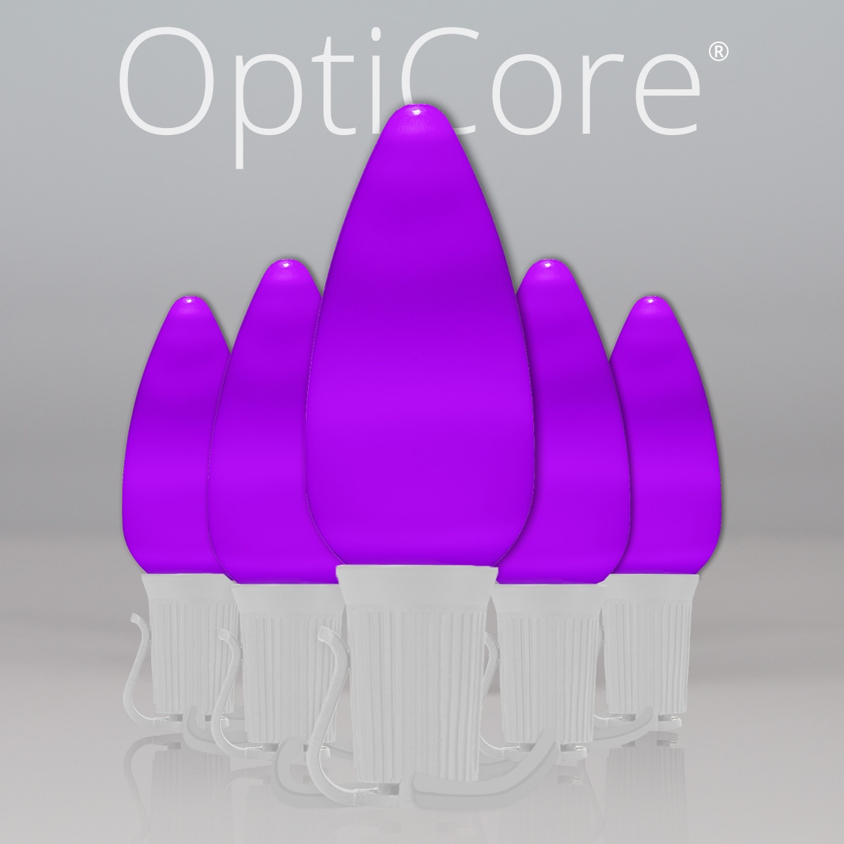 Christmas Lights C9 Purple Smooth Opticore Commercial LED Christmas