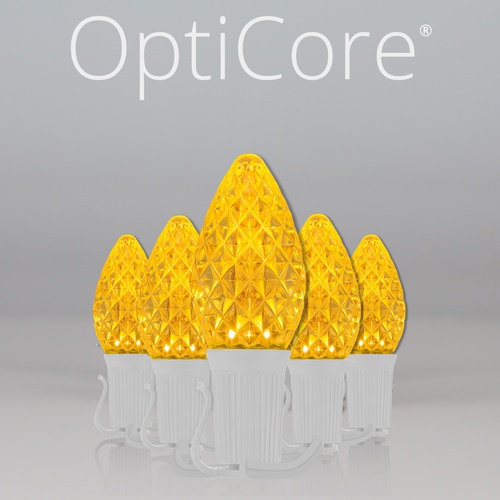 C7 Gold OptiCore Commercial LED Christmas String Lights, 25 Lights, 25'