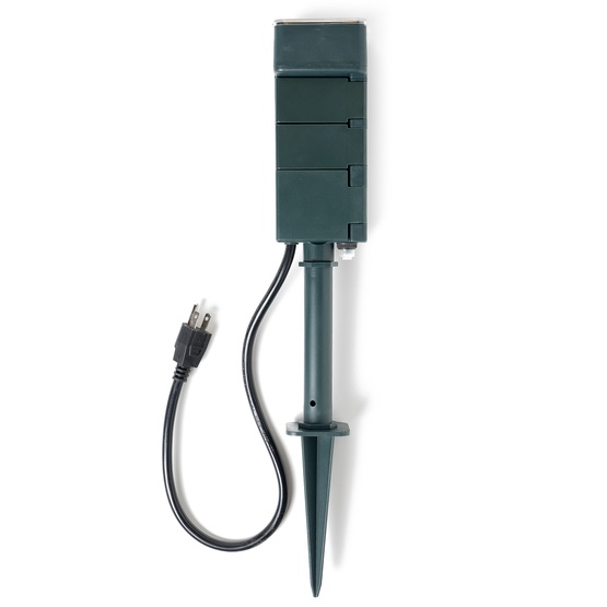 24 Hour Six-Outlet Plug-In Stake Timer