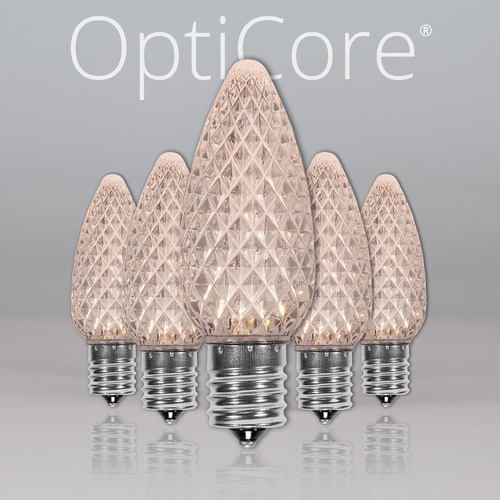 C9 Warm White OptiCore LED Christmas Light Bulbs, Box of 25