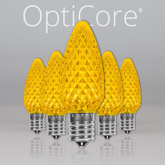 C9 Gold OptiCore LED Christmas Light Bulbs