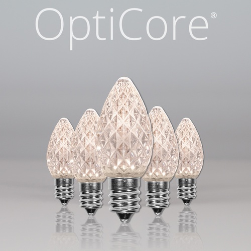 C7 Warm White OptiCore LED Christmas Light Bulbs