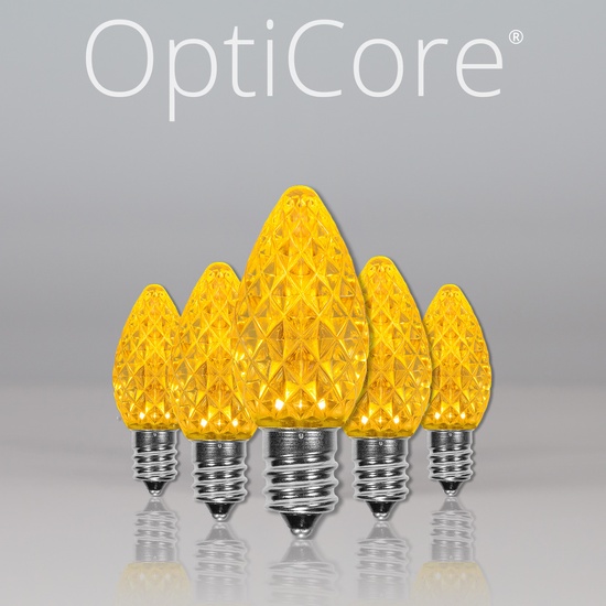 C7 Gold OptiCore LED Christmas Light Bulbs