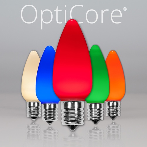 C9 Multicolor Smooth OptiCore LED Christmas Light Bulbs