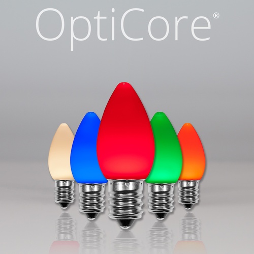 C7 Multicolor Smooth OptiCore LED Christmas Light Bulbs