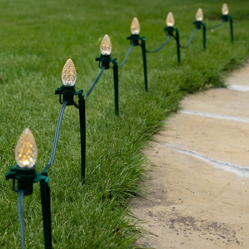 Christmas Pathway Lights C7 Warm White Opticore Christmas LED Pathway