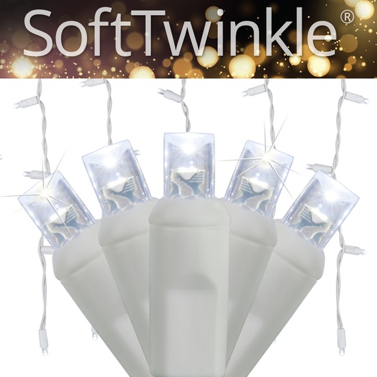150 Cool White SoftTwinkle LED Curtain Lights