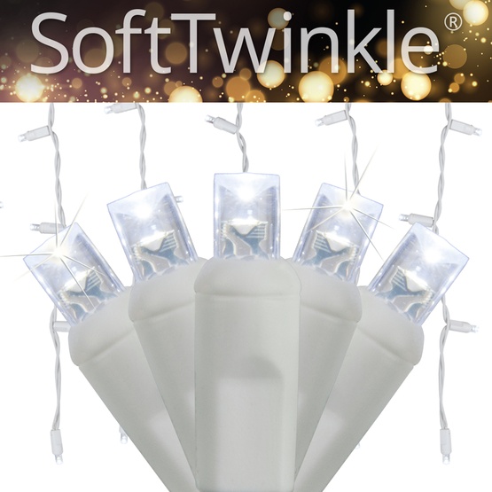 150 Cool White SoftTwinkle LED Curtain Lights