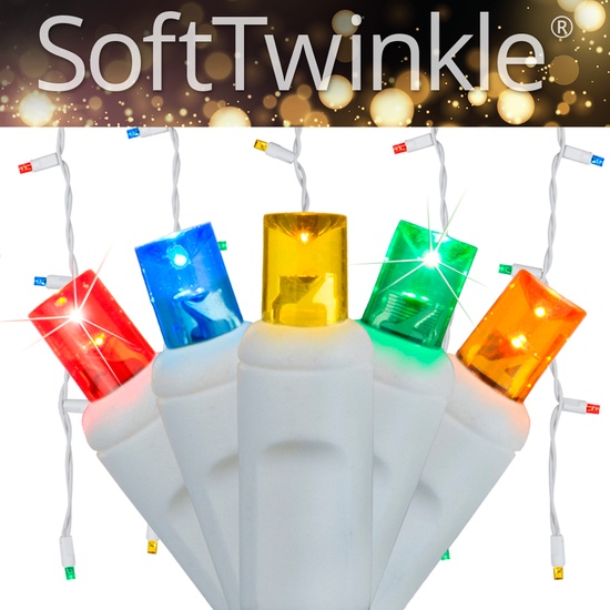70 5mm Multicolor SoftTwinkle LED Icicle Lights