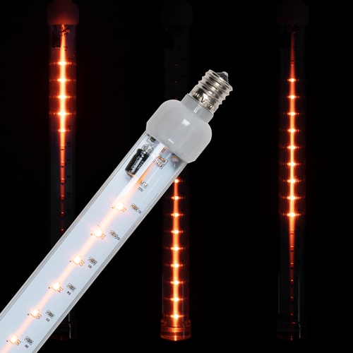 24" T8 120V Amber Grand Cascade SMD LED Light Tubes, E17 Base