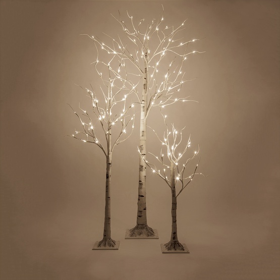 3' Warm White LED Birch Tree 