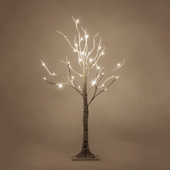 3' Warm White LED Birch Tree 
