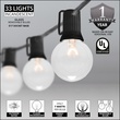 15' G50 Clear Globe String Lights, E17 Base, Black Wire