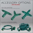 Commercial 25 M5 Green LED Christmas Lights, 4" Spacing