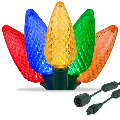 LED Christmas Lights Commercial 25 Multi Color C9 LED Christmas
