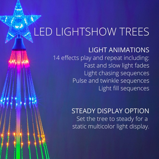 4' Multicolor LED Animated Lightshow Outdoor Christmas Tree