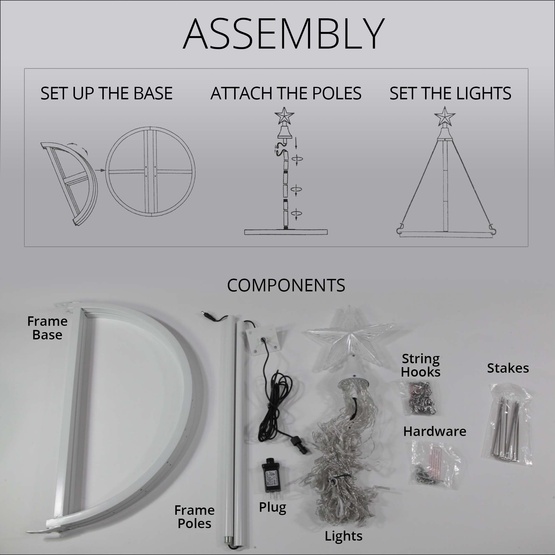 4' Multicolor LED Animated Lightshow Outdoor Christmas Tree