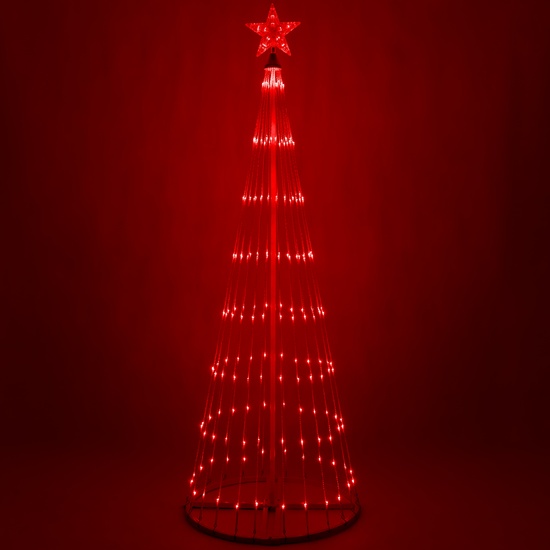 6' Red LED Animated Lightshow Outdoor Christmas Tree